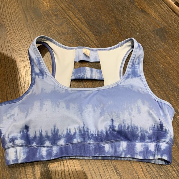 AS REVIVAL ALTAR’D STATE Blue Tie Die Abstract Sports Bra Athletic Medium - Picture 6 of 8